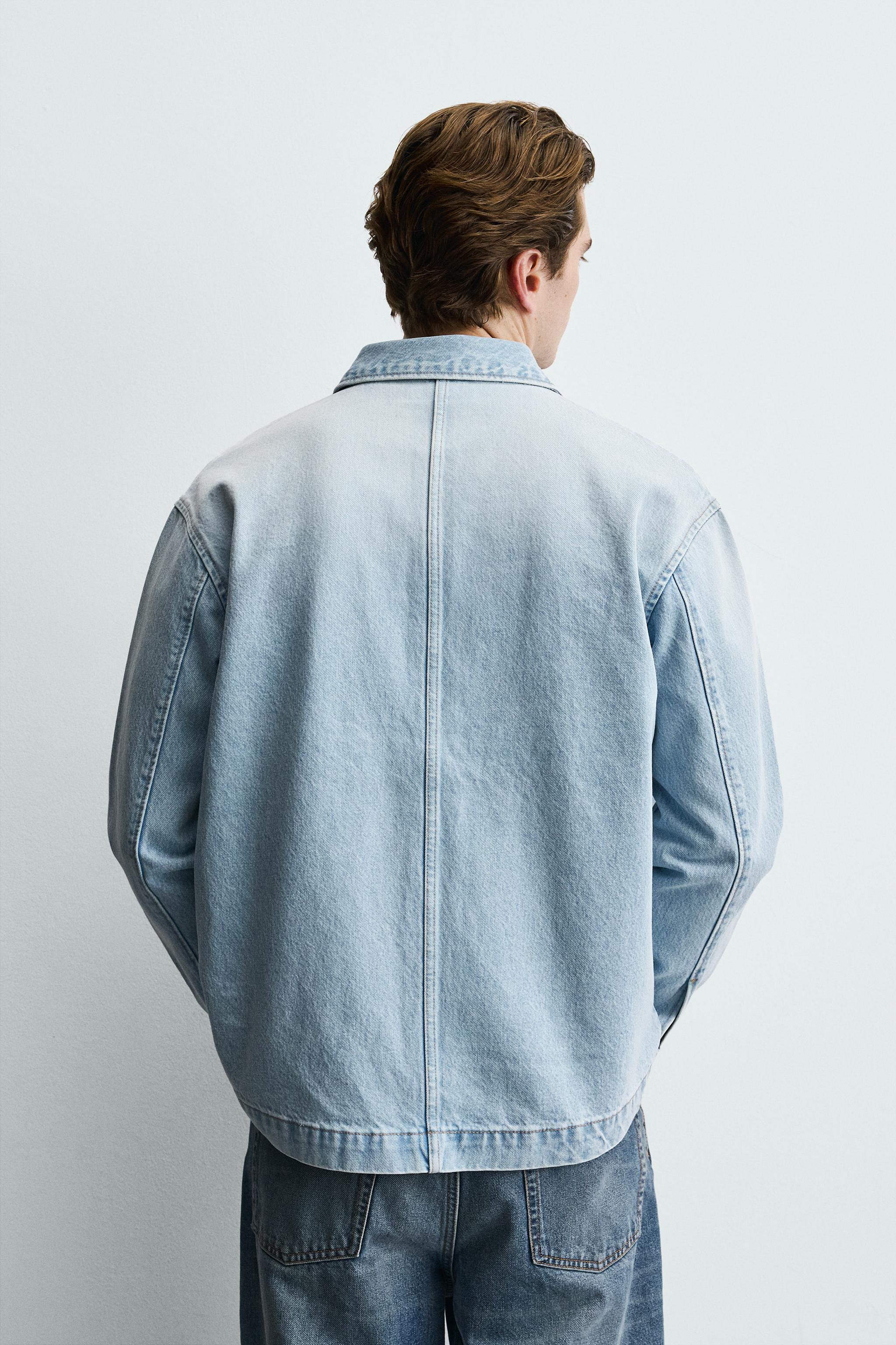 SURCHEMISE EN DENIM DÉLAVÉ